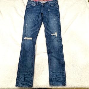 PAIGE Medium Rinse Distressed Skyline Rn #27002 Skinny Jeans Size 31